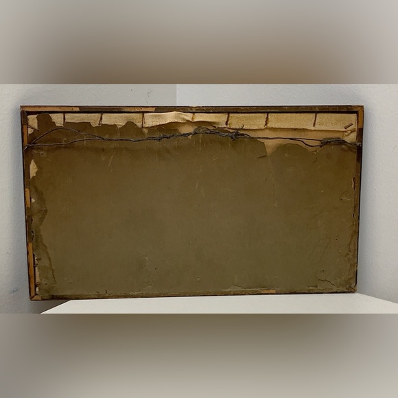 Antique Black Wooden Framed Give Us This Day Our Daily Bread Handmade Sampler - Picture 13 of 13